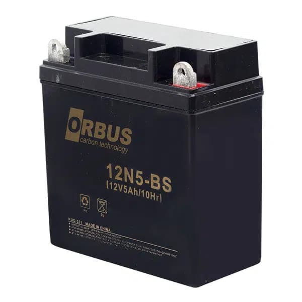 Orbus 12V 5AH Elektrikli Karbon Bisiklet Aküsü 12N5-BS - Seyyar Elektronik
