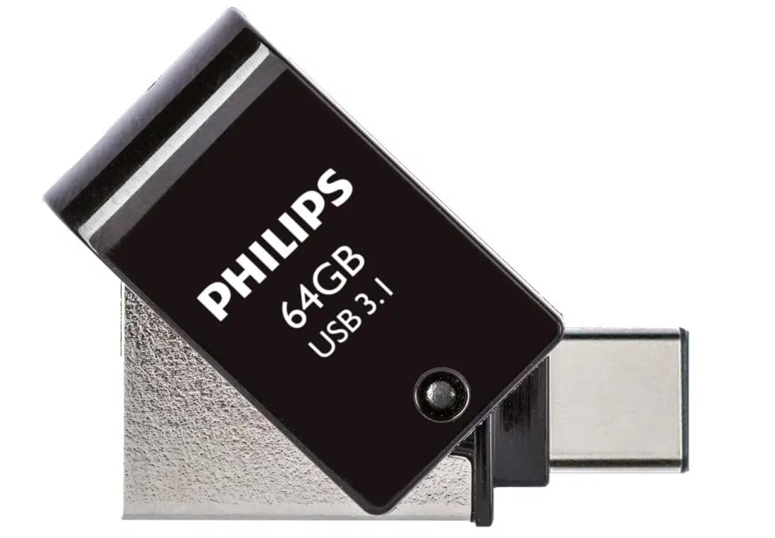 Philips FM64DC152B/00 64Gb 2 IN 1 TYPE-C/USB 3.1 Siyah Gri USB Flash Bellek - Seyyar Elektronik