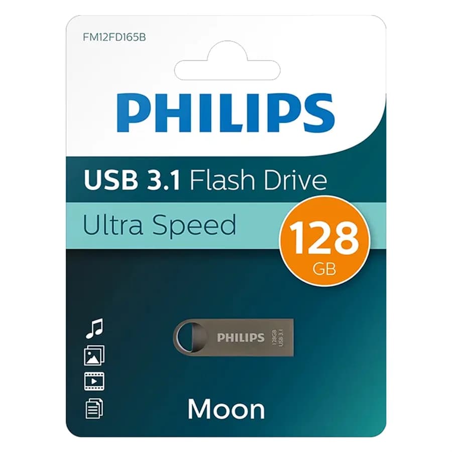 Philips Moon FM12FD165B/00 128GB USB 3.1 Flash Bellek - Seyyar Elektronik