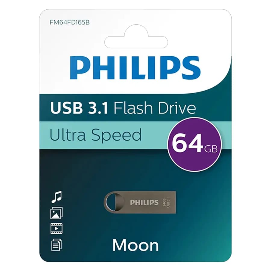 Philips Moon FM64FD165B/00 64GB USB 3.1 Flash Bellek - Seyyar Elektronik