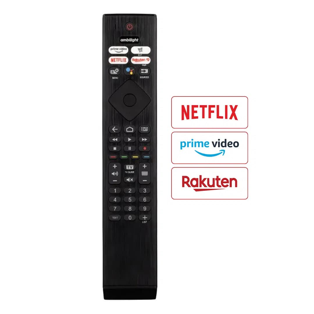 Philips PH V4 - 55PUS943512FZ1 - 65OLED806/12 - 65OLED856/12 - 65PML9507/12 Netflix-Rakuten TV-Prime Video Tuşlu Ses Komutsuz Lcd Led Tv Kumanda - Seyyar Elektronik