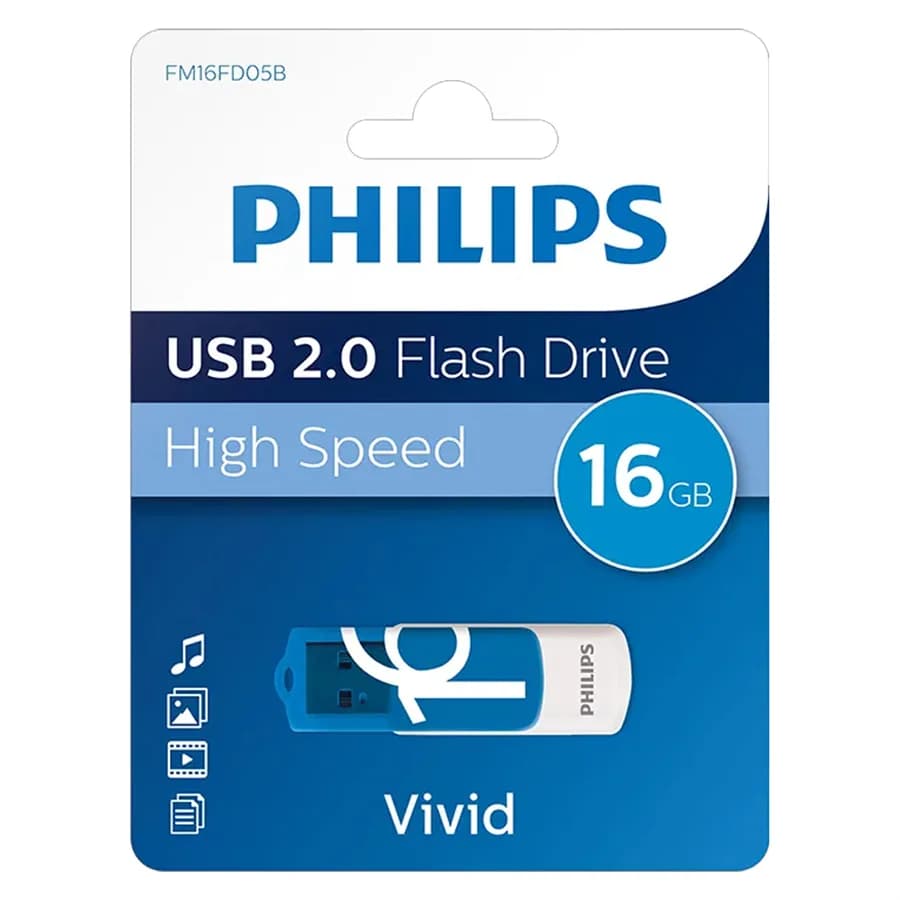 Philips Vivid FM16FD05B/00 16GB USB 2.0 Flash Bellek - Seyyar Elektronik