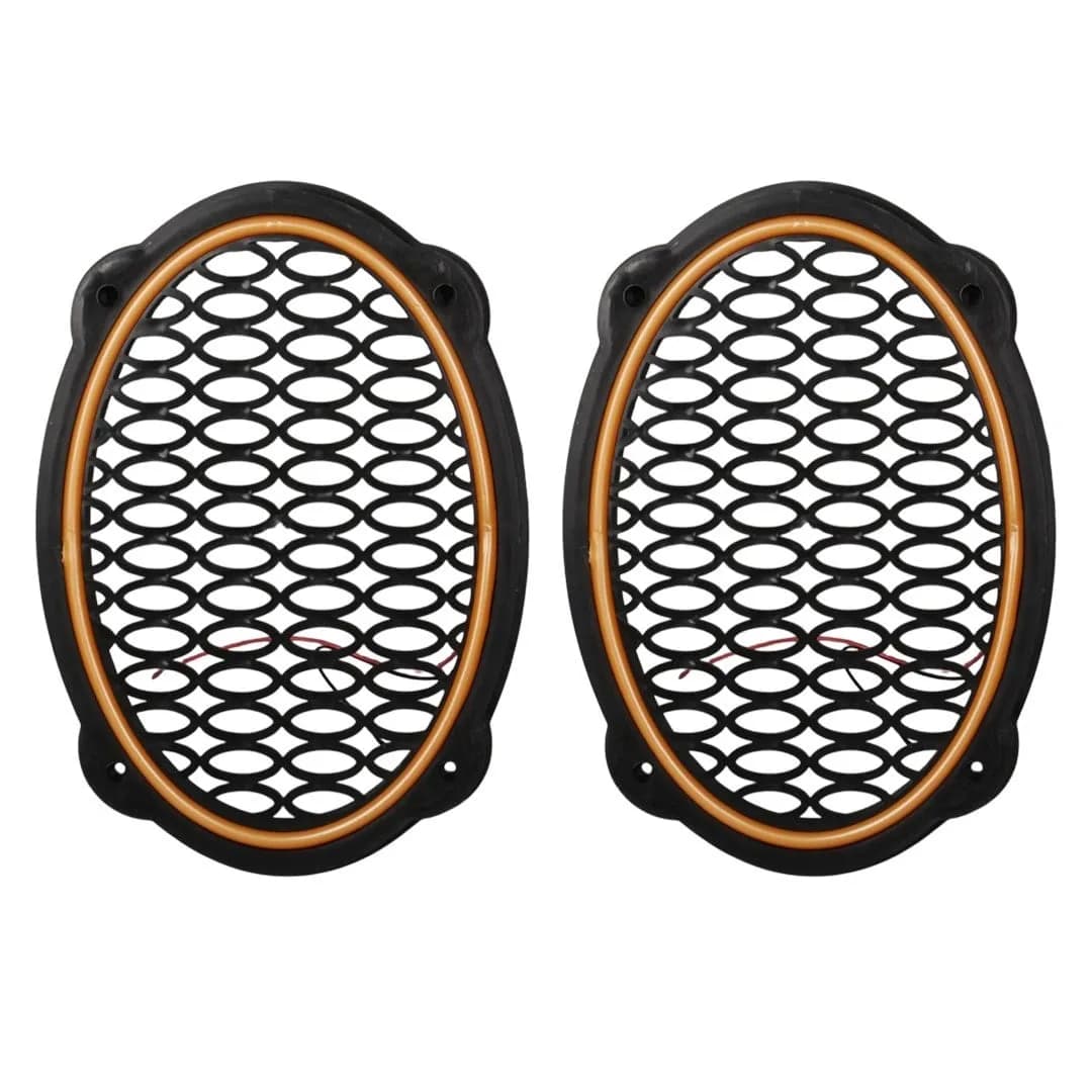 Poke PK-5052 Oval Hoparlör Kapağı Turuncu LED Sabit (2'li Paket) - Seyyar Elektronik