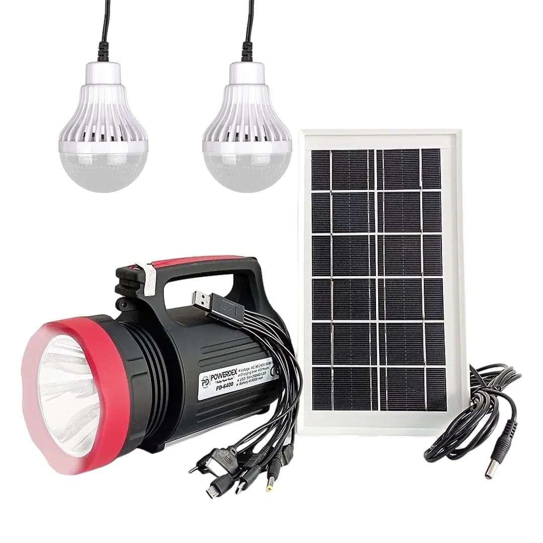 Powermaster 10 Watt 22 Smd Ledli Solar Panelli 3 Ampullü Usb-Mp3-Radyo Destekli Solar Fener YJ-1908TSYK - Seyyar Elektronik