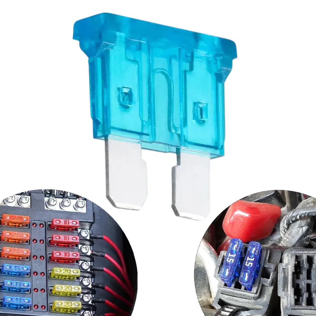 PowerMaster 15 Amper Aşırı Yük ve Kısa Devre Koruma Bıçaklı Oto Sigortası (100lü Paket) - Seyyar Elektronik