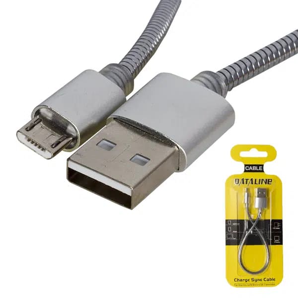 Powermaster Dataline Micro Serisi Örgülü Kısa Şarj Kablosu - Seyyar Elektronik