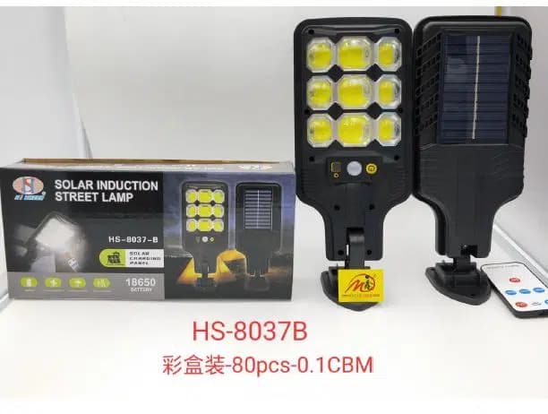 PowerMaster HS-8037B Solar 9 COB Ledli Hareket Sensörlü Sokak Lambası - Seyyar Elektronik