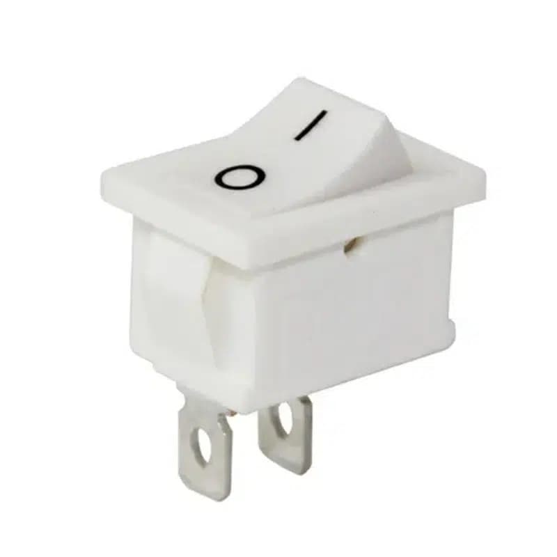 Powermaster IC-125B-1 Mini Beyaz Işıksız ON-OFF Anahtar - Seyyar Elektronik