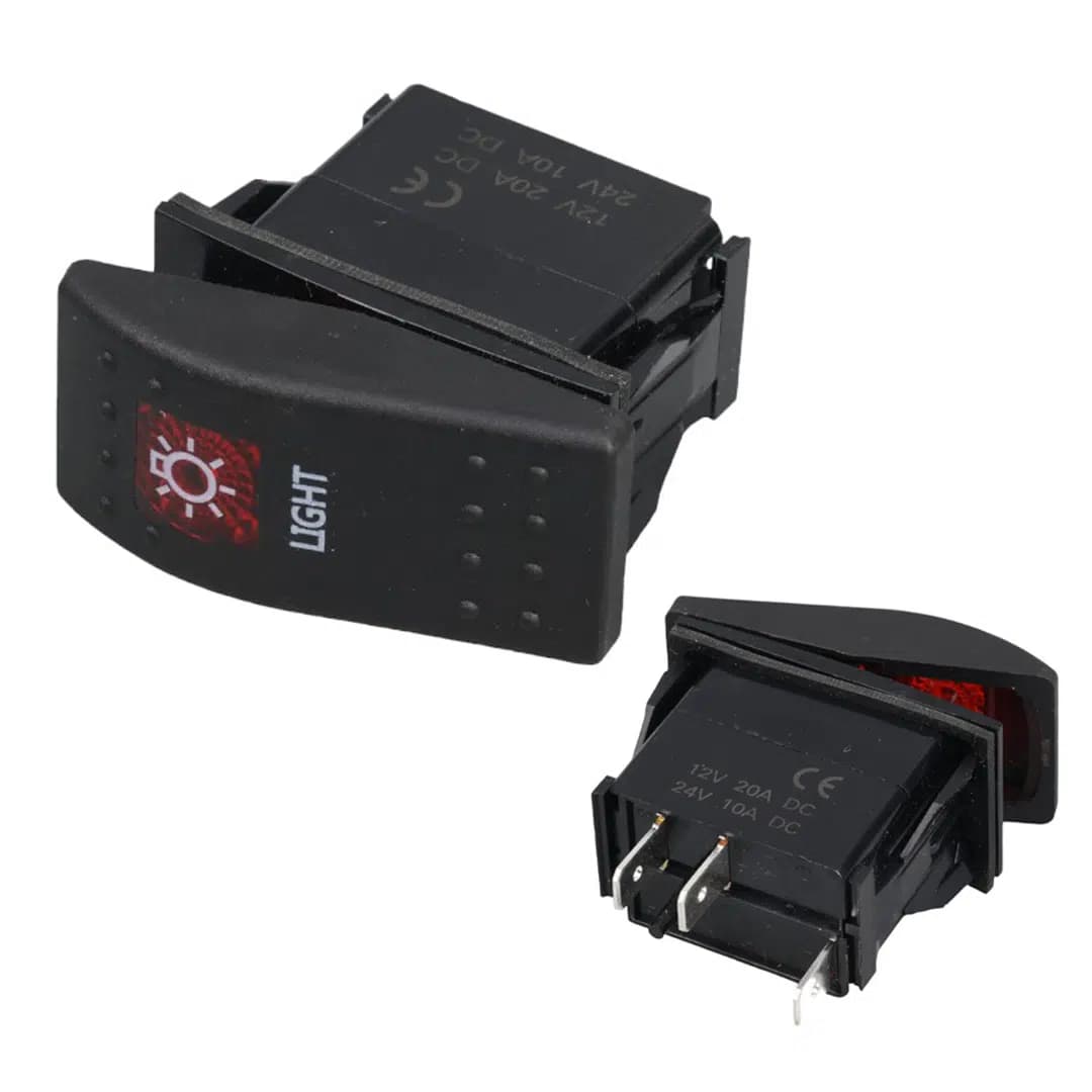 PowerMaster Lamba Sembollü Işıklı 3 Pinli On-Off 12-24V Marin Switch - Seyyar Elektronik