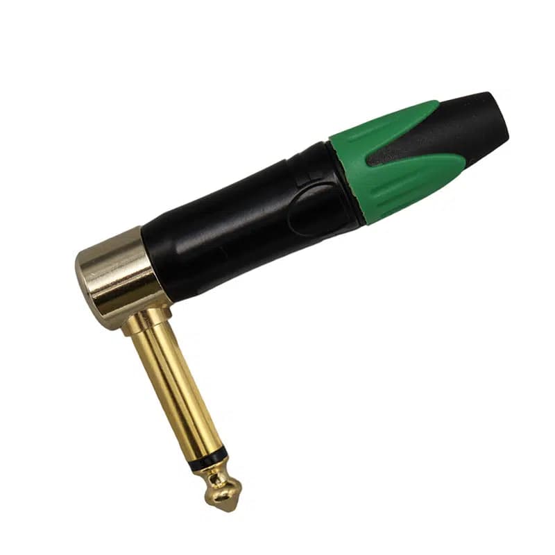 PowerMaster LTP2RC 6.3mm Mono L-Tipi Metal Gövde Gitar Altın Kaplama Jack - Seyyar Elektronik