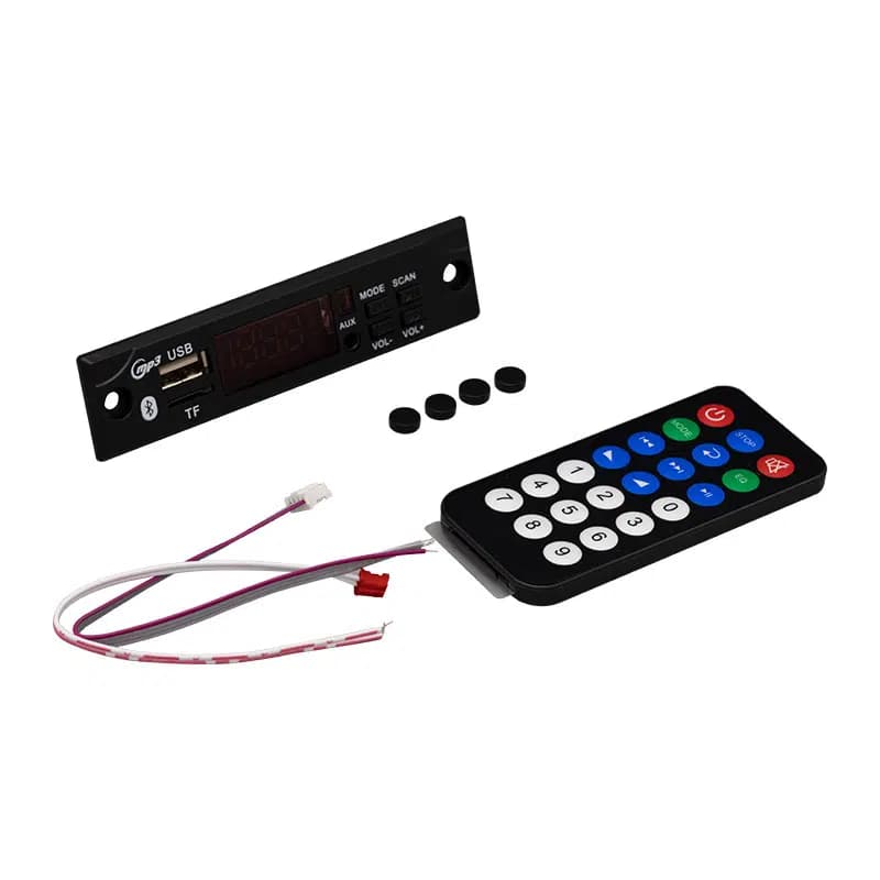 PowerMaster M517 Oto Teyp Dijital Player Board USB/AUX/SD/FM/Bluetooth Kumandalı Mikrofonsuz Çevirici (12V-500MA) - Seyyar Elektronik