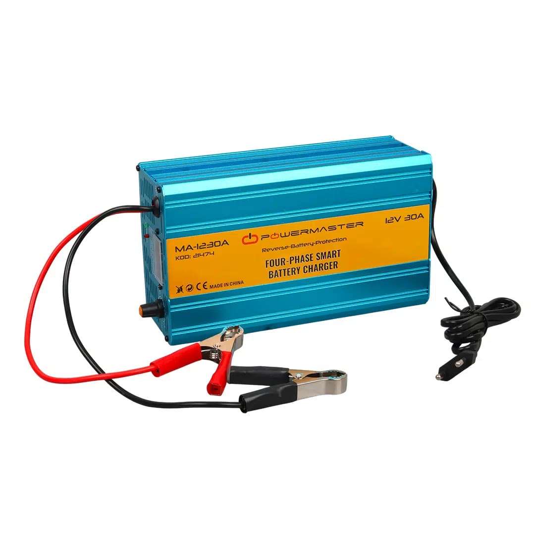 Powermaster MA-1230A 12 Volt - 30 Amper Dört Fazlı Akıllı Akü Şarj Cihazı - Seyyar Elektronik