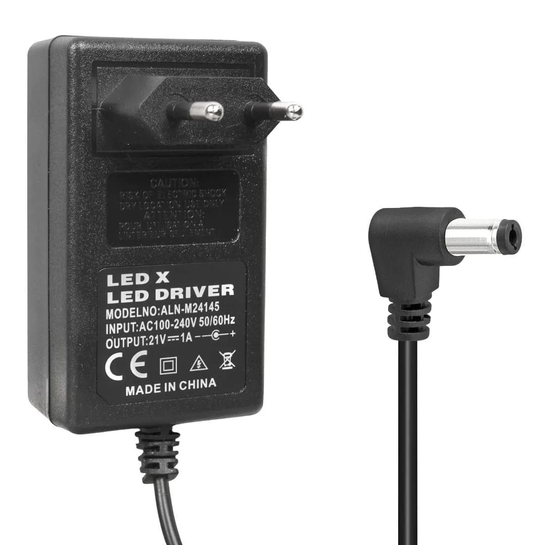 Powermaster PM-19255 21 Volt - 1 Amper - 21 Watt 5.5*2.5 Mm L Uçlu Şarjlı Matkap Adaptörü - Seyyar Elektronik