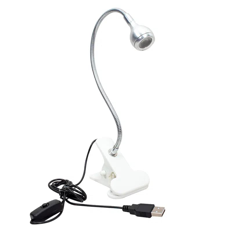 PowerMaster PM-20042 COB LED Akrobat Mandallı USB 6500K Beyaz Masa Lambası - Seyyar Elektronik