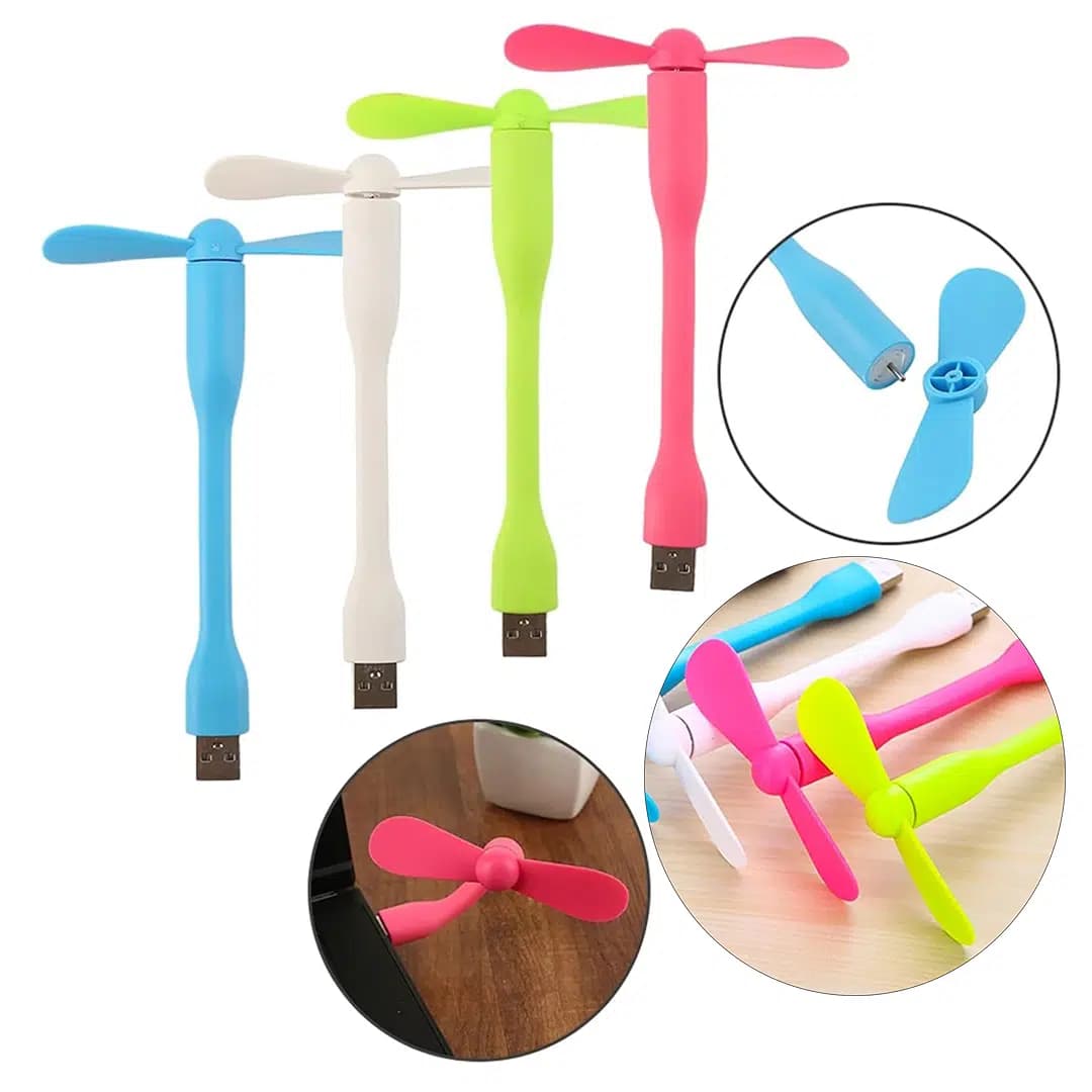 PowerMaster PM-20579 Taşınabilir Esnek USB Mini Fan Vantilatör (PowerBank - Laptop) - Seyyar Elektronik