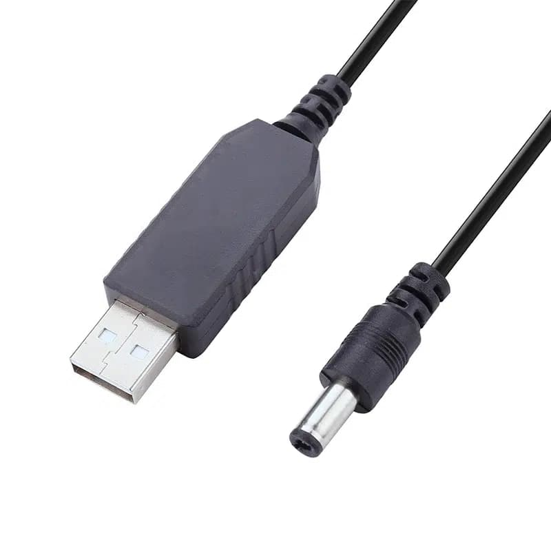 Powermaster PM-21568 9V-5V USB To DC 5.5x2.5mm Çevirici Kablo - Seyyar Elektronik