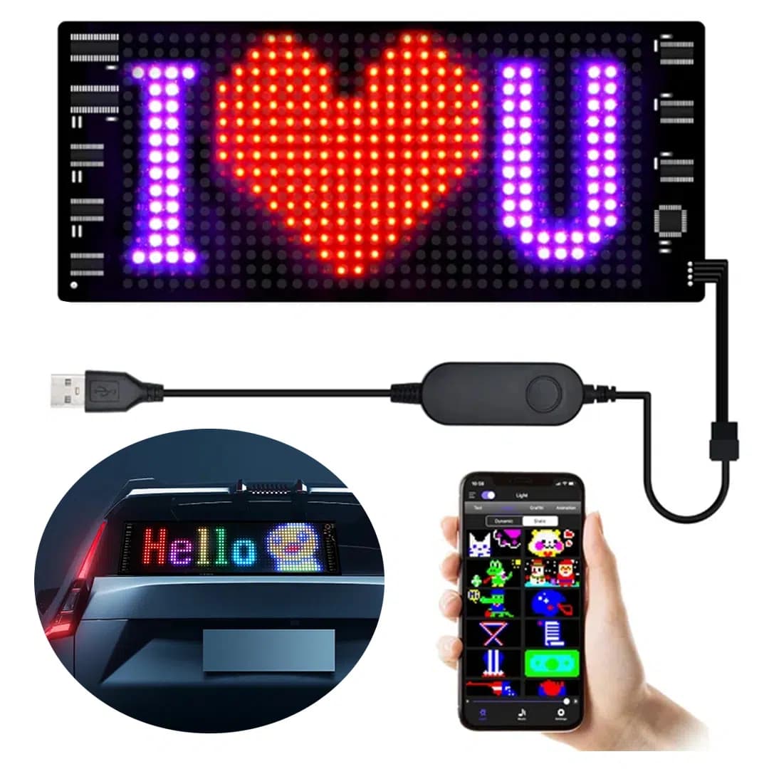 Powermaster PM-23820 7x17cm USB’li Kayan Yazı Led Tabela - Seyyar Elektronik