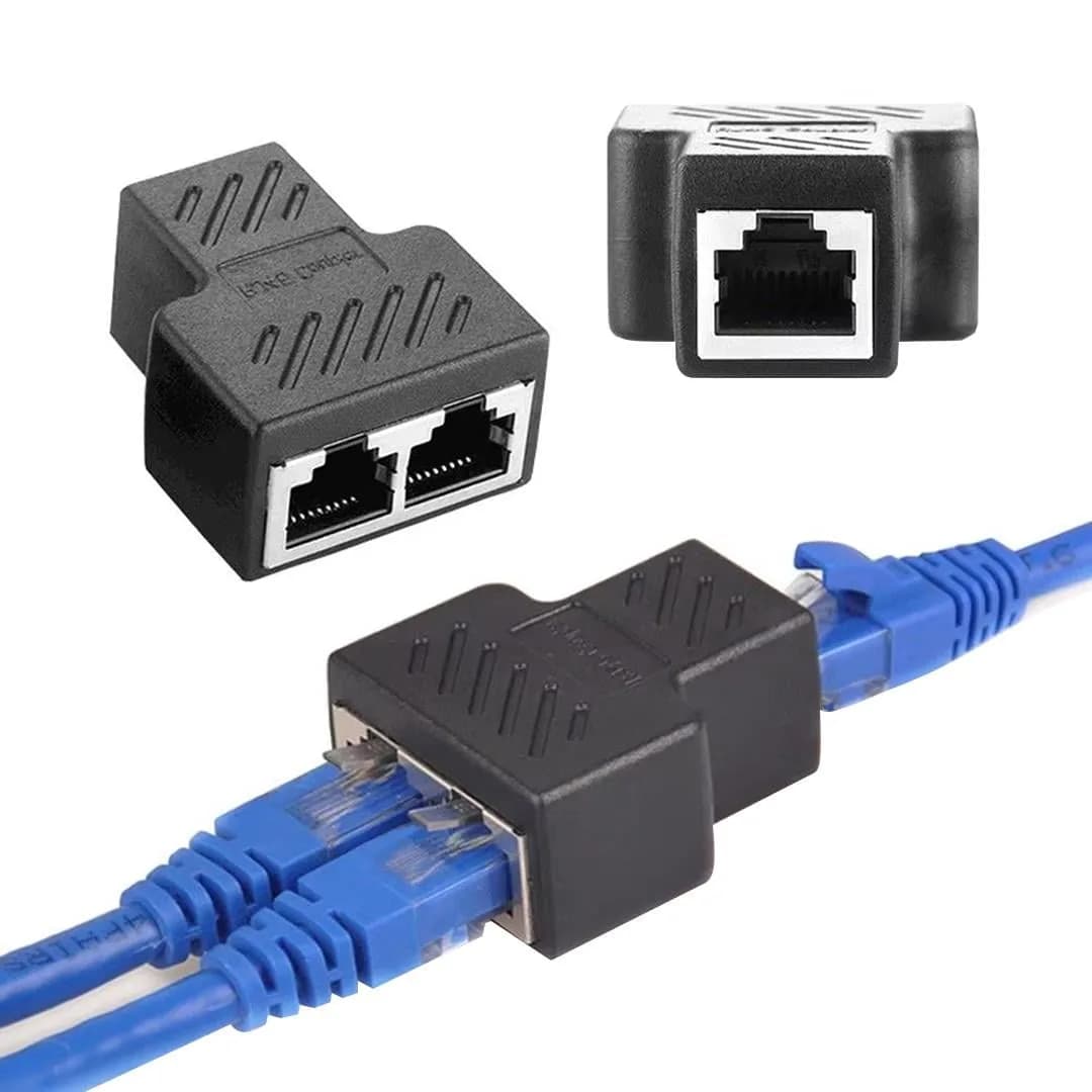 PowerMaster PM-26130 Ethernet RJ45 TO 2X Çoklayıcı Dişi Splitter Adaptör - Seyyar Elektronik