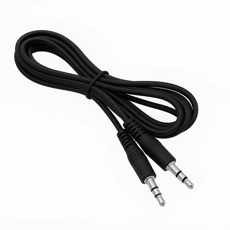 Powermaster PM-26896 Siyah 3.5 Mm Stereo Erkek-Erkek 1.5 Metre Aux Kablo - Seyyar Elektronik