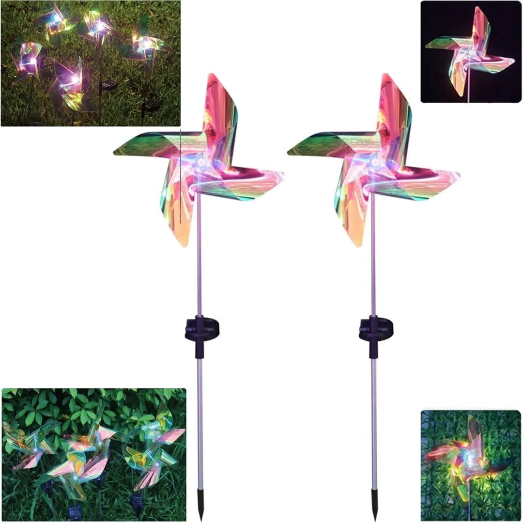 Powermaster PM-29310 Dc 5 Volt Solar Rüzgar Gülü Led Bahçe Aydınlatma 2'li Paket - Seyyar Elektronik