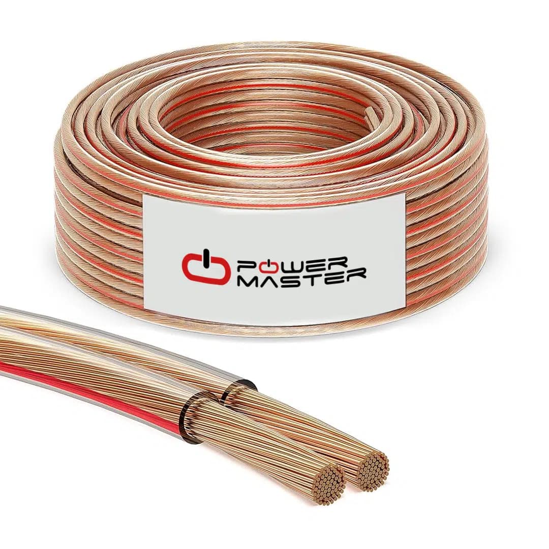 PowerMaster PM-431 2X2.50 Şeffaf Kodlu 100 Metre Bakır Cu Hoparlör Kablosu - Seyyar Elektronik