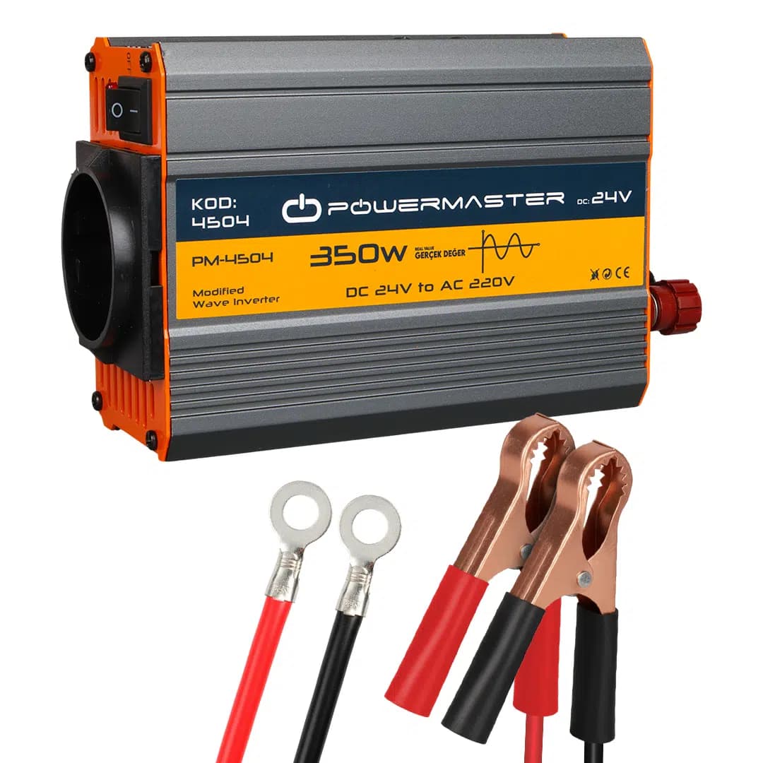 Powermaster PM-4504 24 Volt - 350 Watt Modifiye Sinüs İnvertör - Seyyar Elektronik