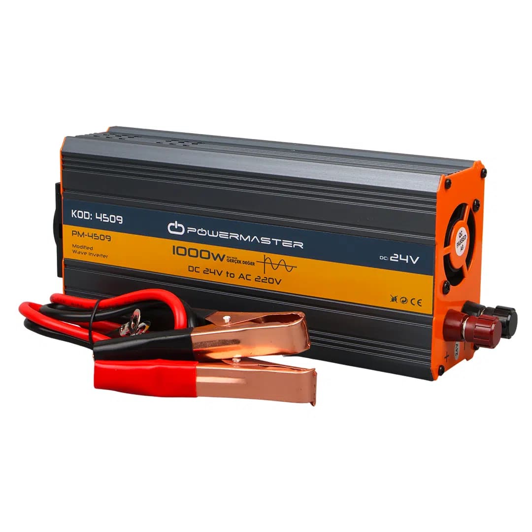 Powermaster PM-4509 24 Volt - 1000 Watt Modifiye Sinüs İnvertör - Seyyar Elektronik