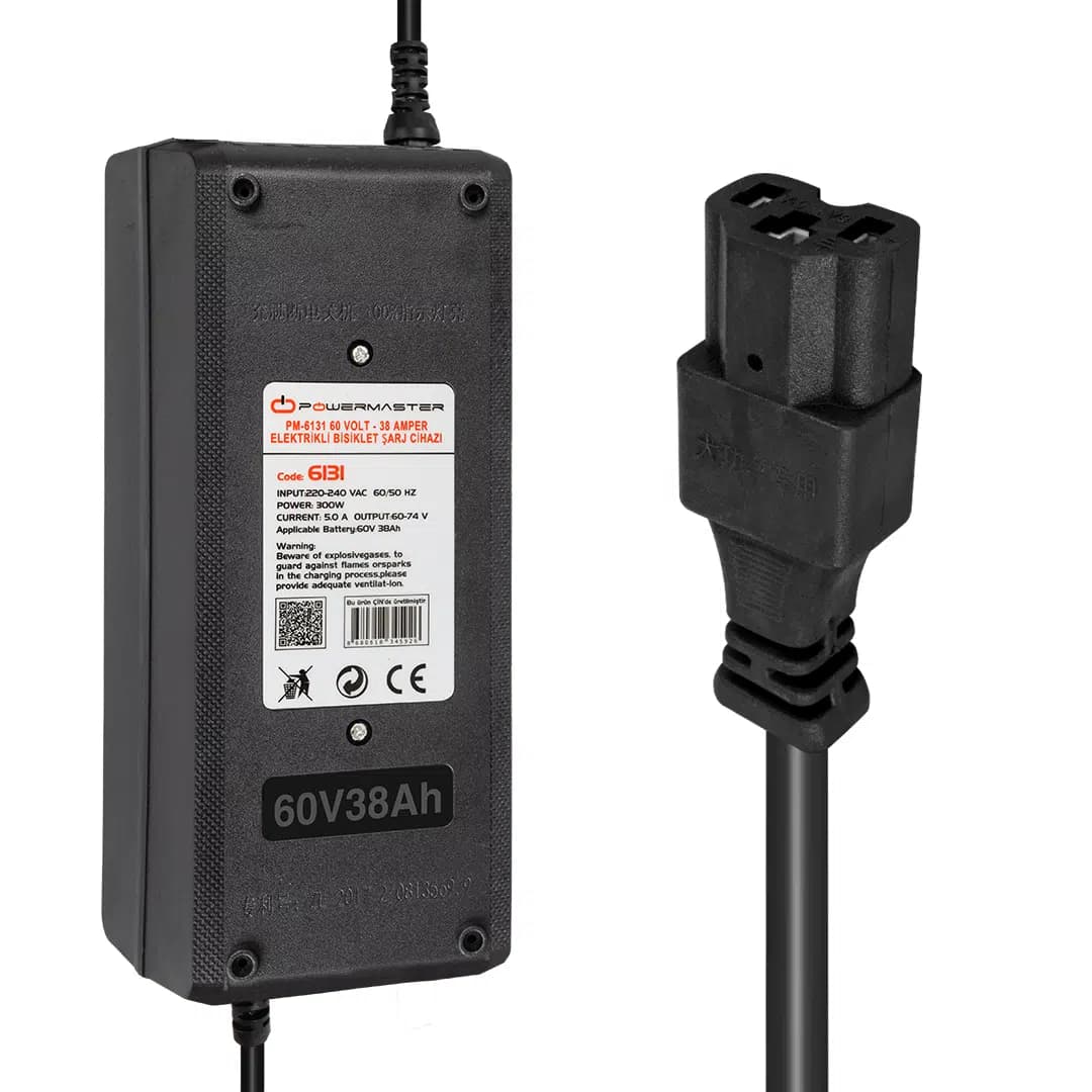 Powermaster PM-6131 60 Volt - 38 Amper Elektrikli Bisiklet Şarj Cihazı - Seyyar Elektronik