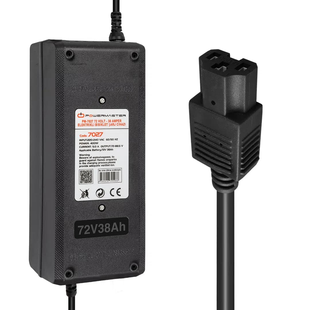 Powermaster PM-7027 72 Volt - 38 Amper Elektrikli Bisiklet Şarj Cihazı - Seyyar Elektronik