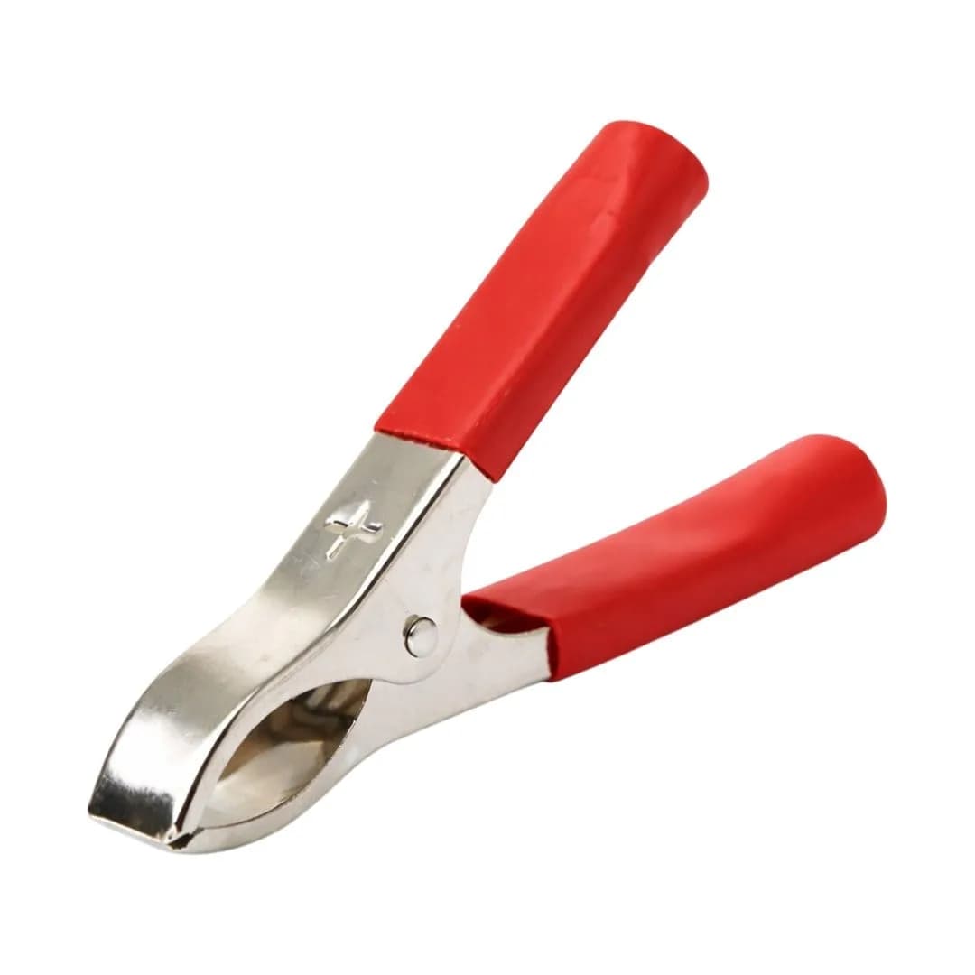 Powermaster PM09-1039 Orta Boy 75mm Krokodil Akü Maşası Kırmızı - Seyyar Elektronik