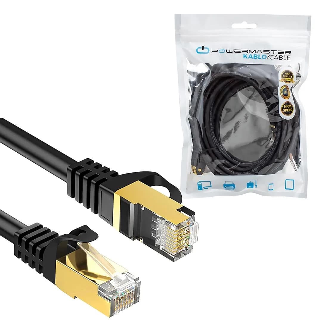 PowerMaster PMCAT73 Cat7 3 Metre 10Gbps 600MHz LAN Ethernet Kablosu - RJ45 26AWG Bakır - Seyyar Elektronik