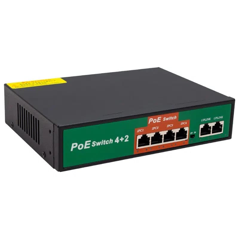 Powermaster POE4+2 72W 10/100 MBPS Poe Ethernet Switch - Seyyar Elektronik