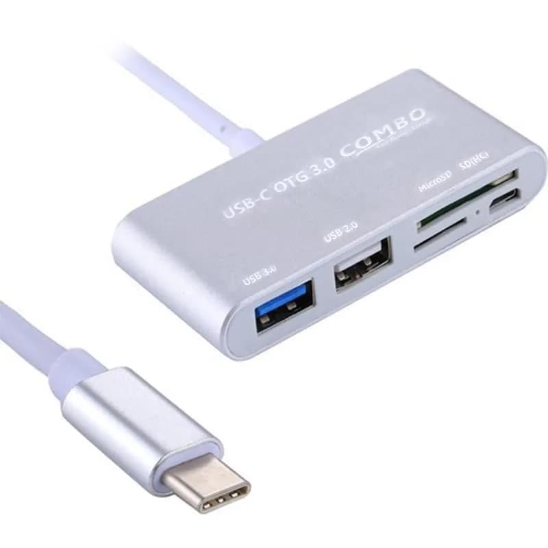Powermaster USB Type-C Otg Combo Usb 3.0 Hub+Kart Okuyucu - Seyyar Elektronik