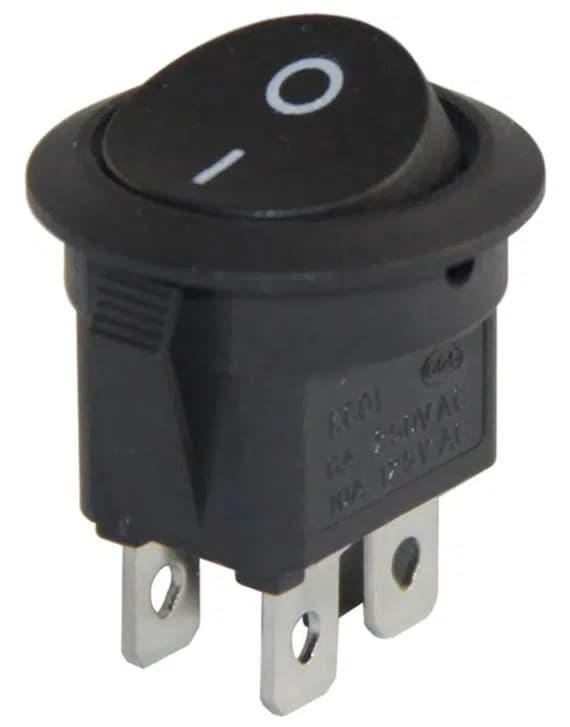 PowerMaster Yuvarlak 4 Pinli Işıksız On-Off Anahtar IC-133-4 - Seyyar Elektronik