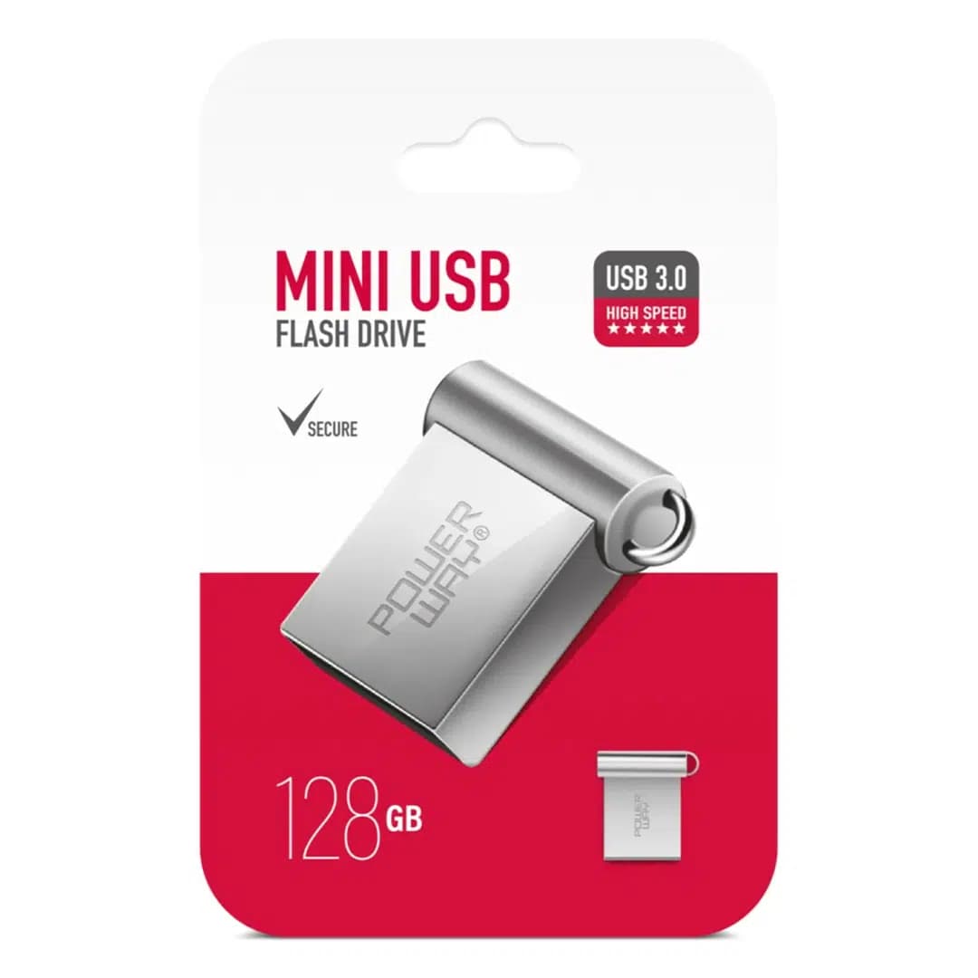 Powerway Mini 128GB Metal Mini USB 3.0 Flash Bellek Yüksek Hızlı - Seyyar Elektronik