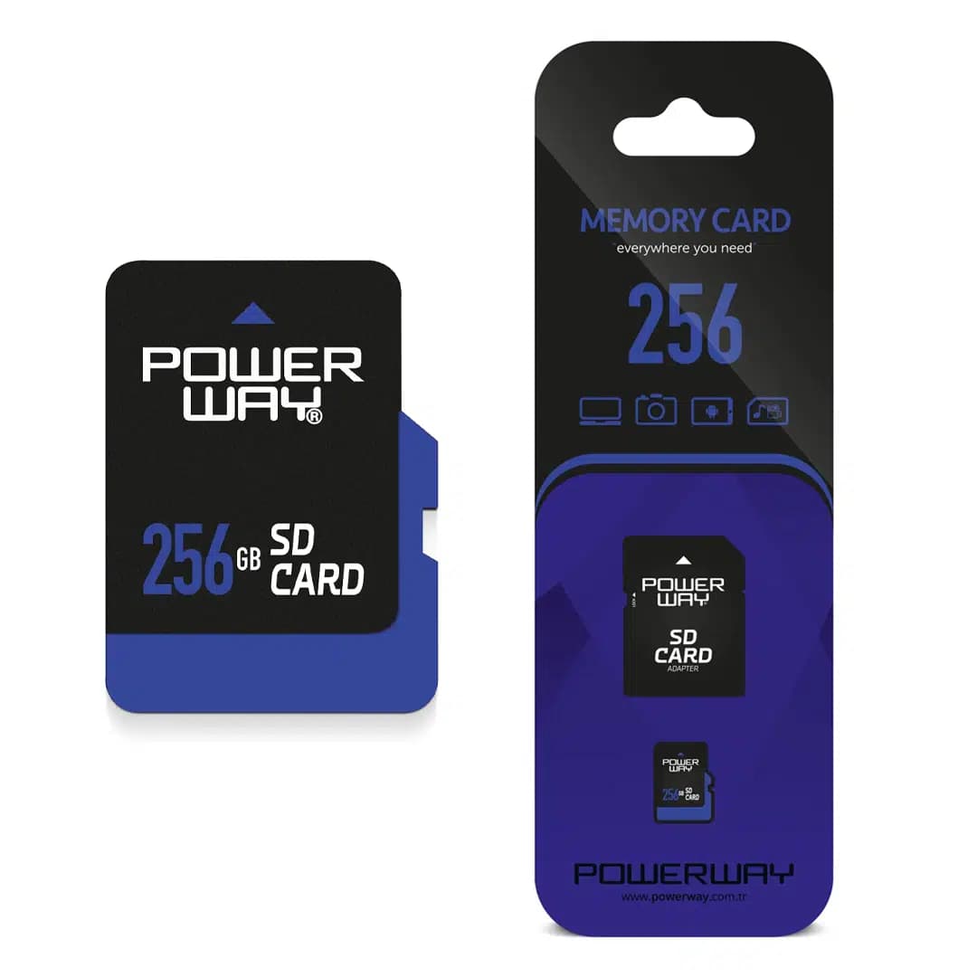 PowerWay PWR-256 256GB Micro SD Hafıza Kartı (Adaptör Dahil) - Seyyar Elektronik