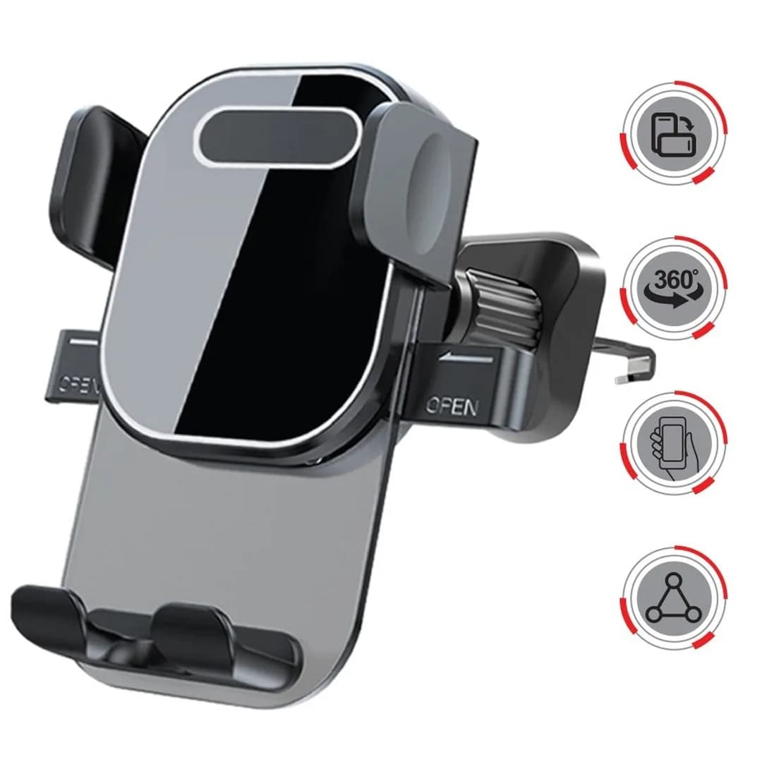 Powerway TT49 Araç İçi Petek Klima İçin Kıskaçlı Destekli Telefon Tutucu - Seyyar Elektronik