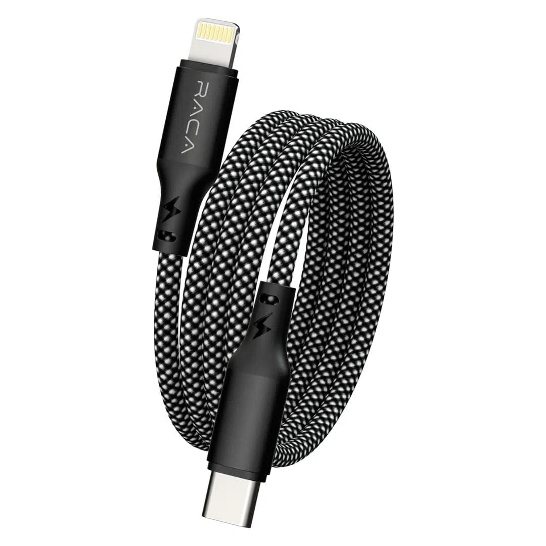 Raca RC20L 35 Watt Type-C to Lightning Manyetik Şarj Kablosu (1 Metre) - Siyah - Seyyar Elektronik