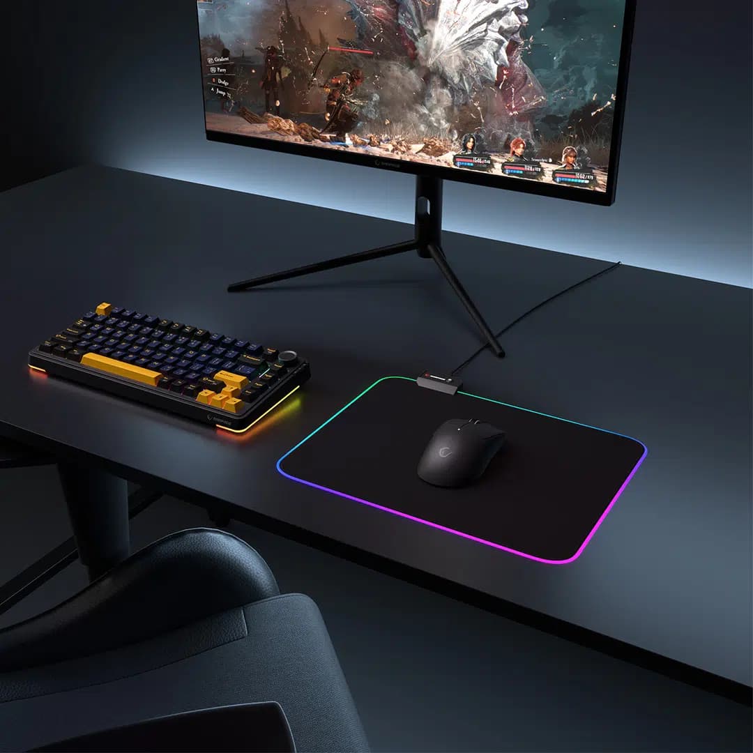 Rampage MP-21 Pulsar M Rgb Ledli 252X328X3 Mm Siyah Oyuncu Mouse Pad - Seyyar Elektronik