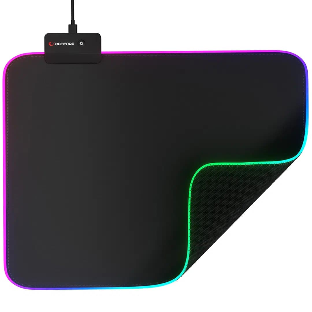 Rampage MP-23 Blitz M Rgb Ledli 252X328X3 Mm Siyah Oyuncu Mouse Pad - Seyyar Elektronik