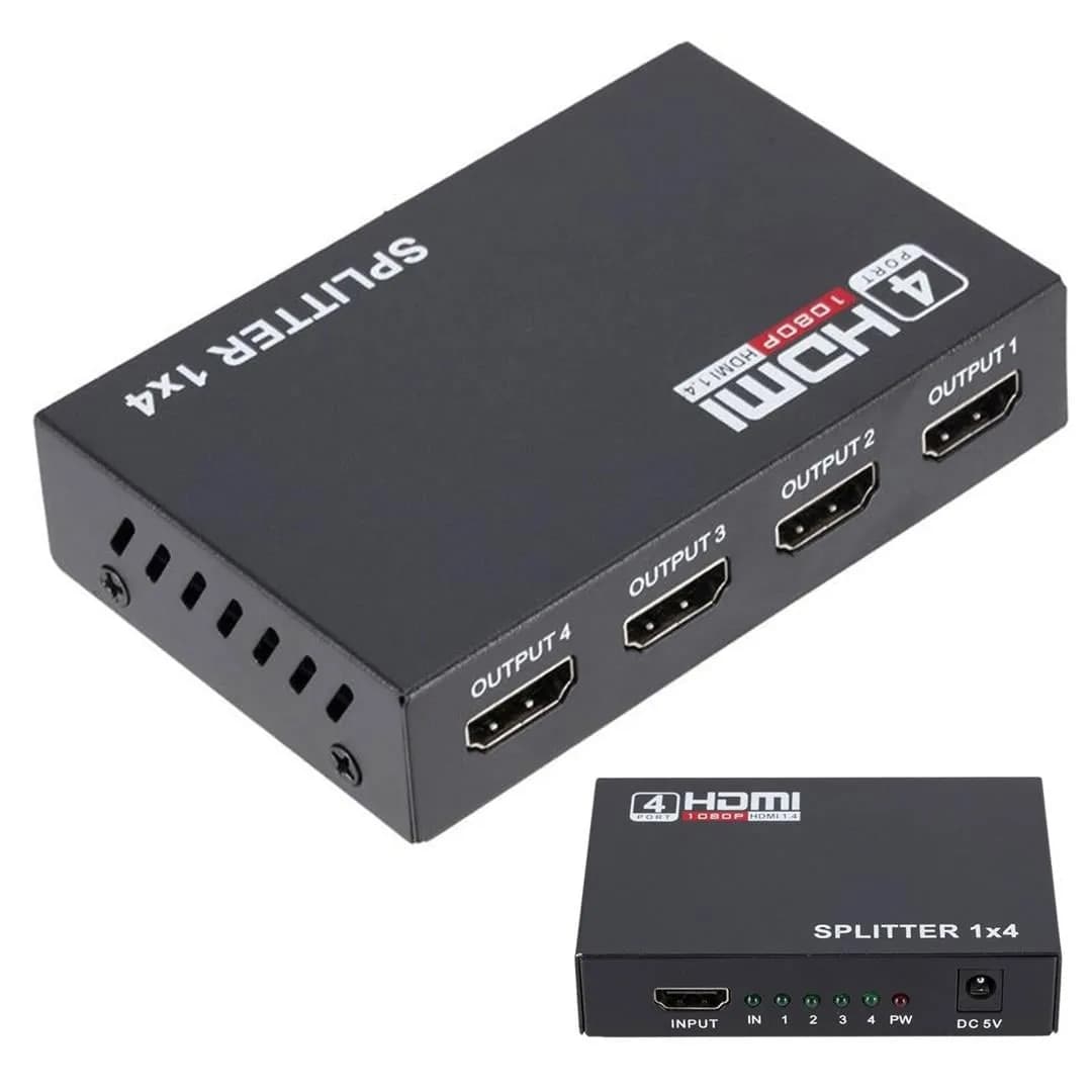 Rose HDMI-104 1080İ-1080P 3D 1X4 Port HDMI 1.4V Dağıtıcı Splitter Çoklayıcı - Seyyar Elektronik