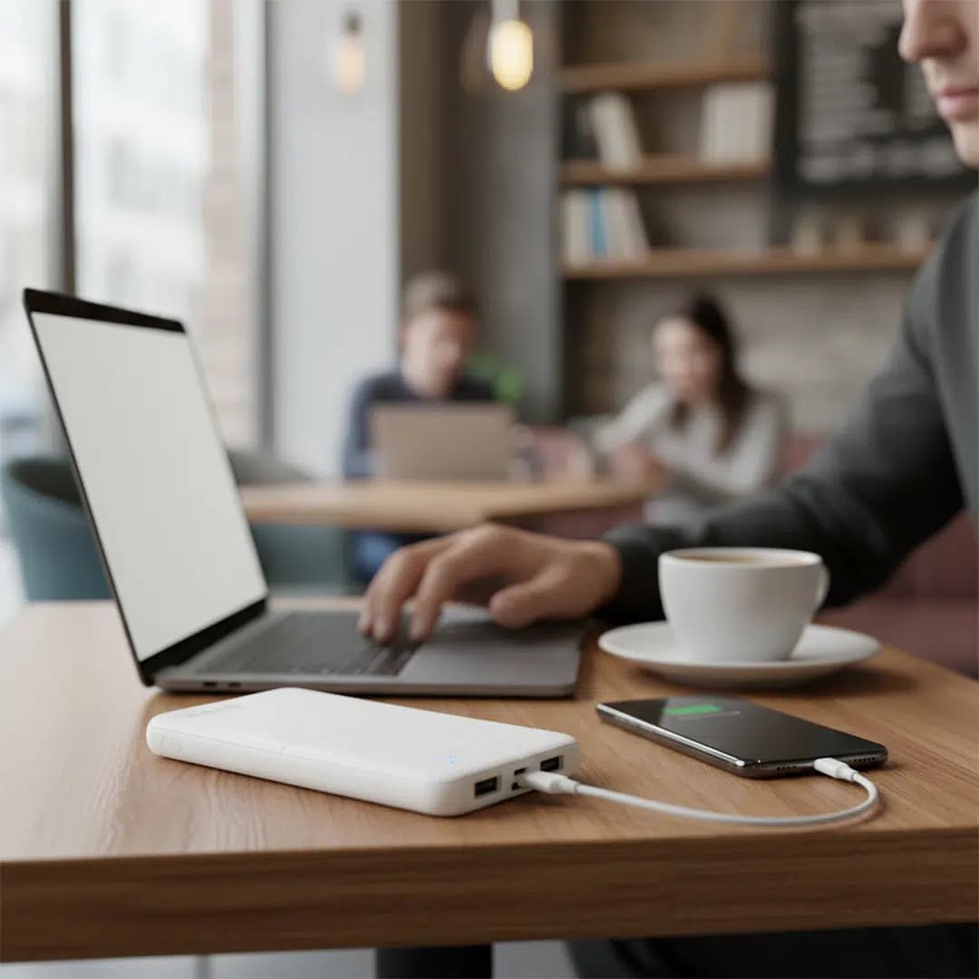 S-Link IP-G12N 10.000mAh MicroUSB + TYPE-C Beyaz Taşınabilir Pil Şarj Cihazı Powerbank - Seyyar Elektronik