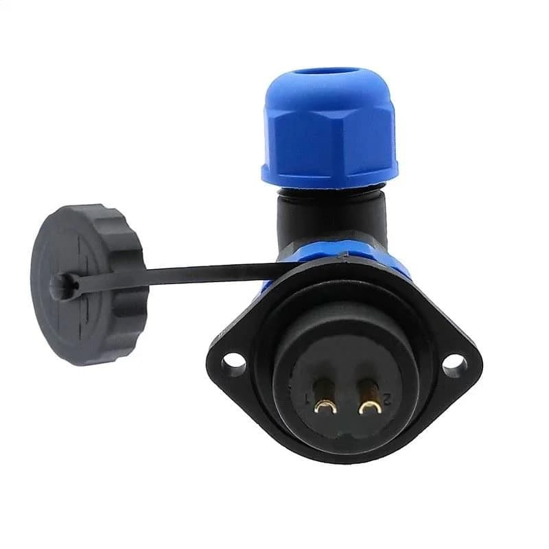 SD20 Su Geçirmez 2 Pin 20 Mm Konnektör 90° Dirsek - Seyyar Elektronik