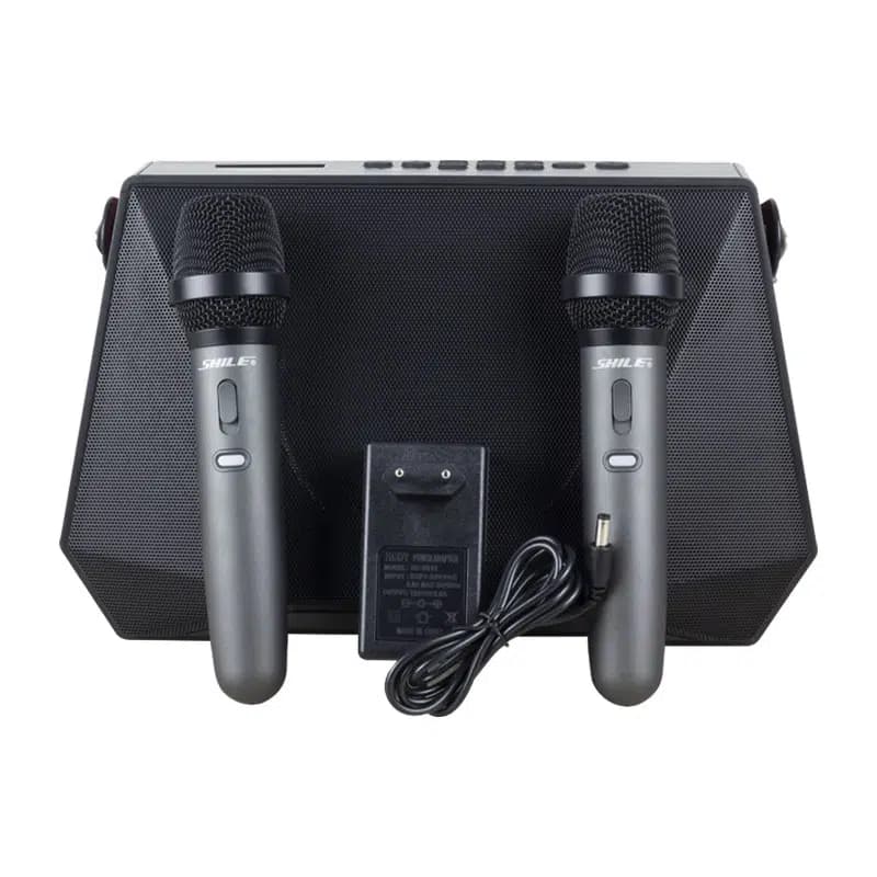 Shile SL-3A İki El Mikrofonlu Kumandalı USB/SD/BT Portatif Hoparlör - Seyyar Elektronik