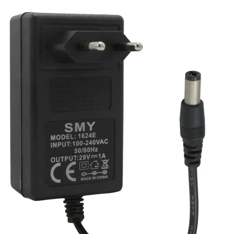 Smy 1624E 29 Volt 1 Amper 5.5*2.5mm + 5.5x2.1mm Uçlu Uyumlu Priz Tipi Adaptör - Seyyar Elektronik