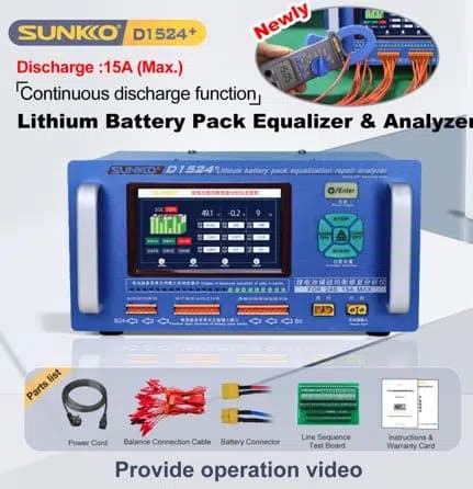 Sunkko 1524+ Lityum Pilli 15A Ekolayzer Ve Analiz Cihazı - Seyyar Elektronik