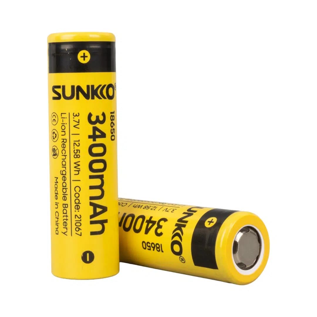 Sunkko 3.7 Volt 3400 Mah 18650 Şarj Edilebilir Pil (Tekli) - Seyyar Elektronik