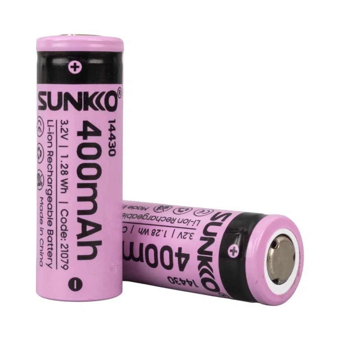 Sunkko IFR 3.2 Volt 400 Mah 14430 Şarj Edilebilir Pil (Tekli) - Seyyar Elektronik
