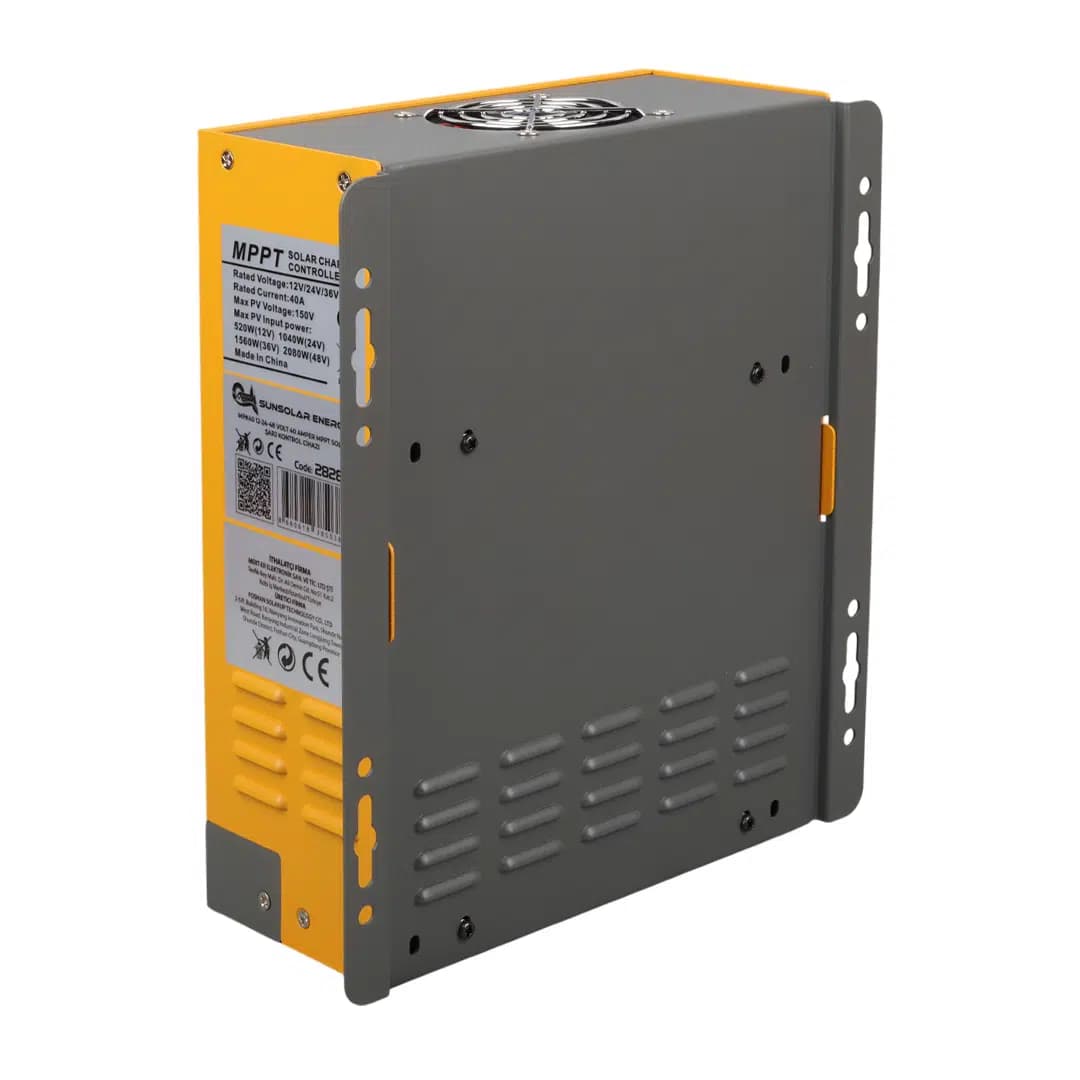 Sunsolar MPK40 MPPT Solar Şarj Kontrol Cihazı 40A (12V/24V/36V/48V Otomatik) 150V Maksimum PV LCD Ekranlı RS485 Portlu - Seyyar Elektronik