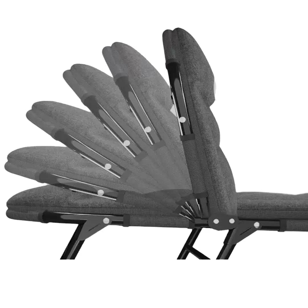 Sunup SN-24922 Taşınabilir Ayarlanabilir 5 Kademe Sünger Kamp Yatak Şezlong (Koyu Gri) - Seyyar Elektronik